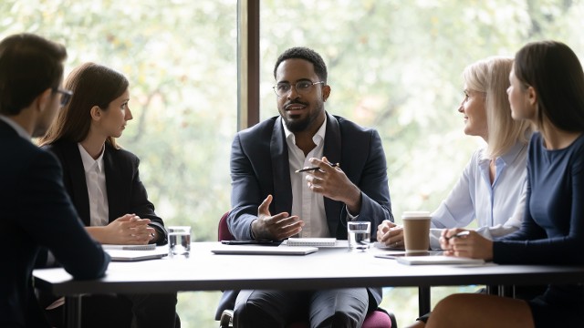 Meeting at table